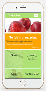 Sito responsive, versione smartphone, O.n.a.frut